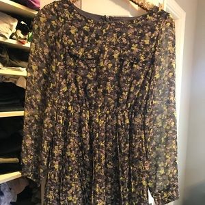 Long sleeve printed dress